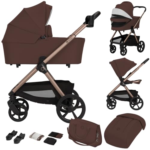 Trio chocolate completo di borsa ovetto zanzariera parapioggia coprigambe struttura del passeggino 529 con spedizione in tutta Italia
