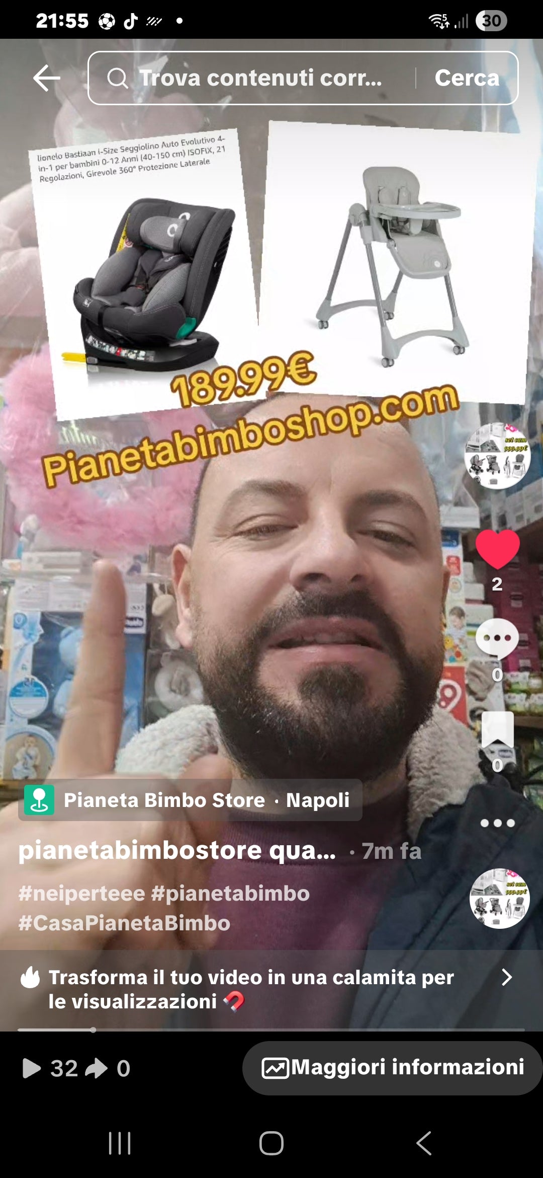 Combo sedia auto più sediolone pappananna