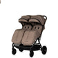 Passeggino gemellare urban completo di coprigambe doppia cappotta