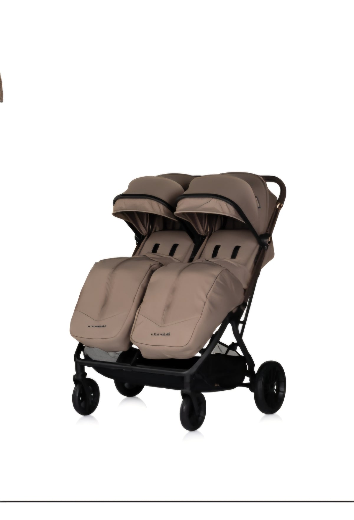 Passeggino gemellare urban completo di coprigambe doppia cappotta