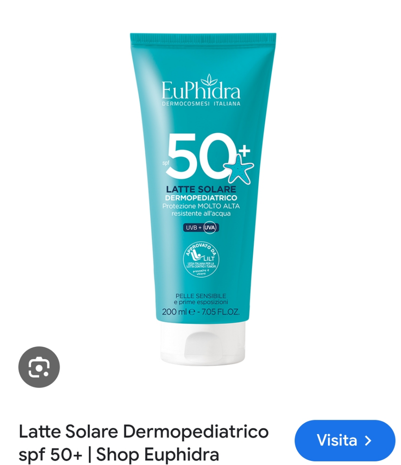 Protezione solare 50+ dermo pediatrico 200ml