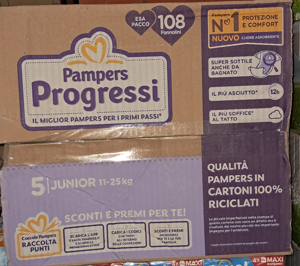 Pampers progressi 108pz 5 taglia