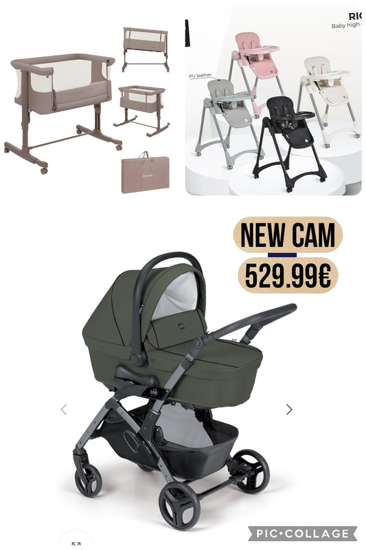 Kit Green cam :trio cam fluido 2026 sediolone pappananna culla completa sleep completa di spedizione 570€ in tutta italia