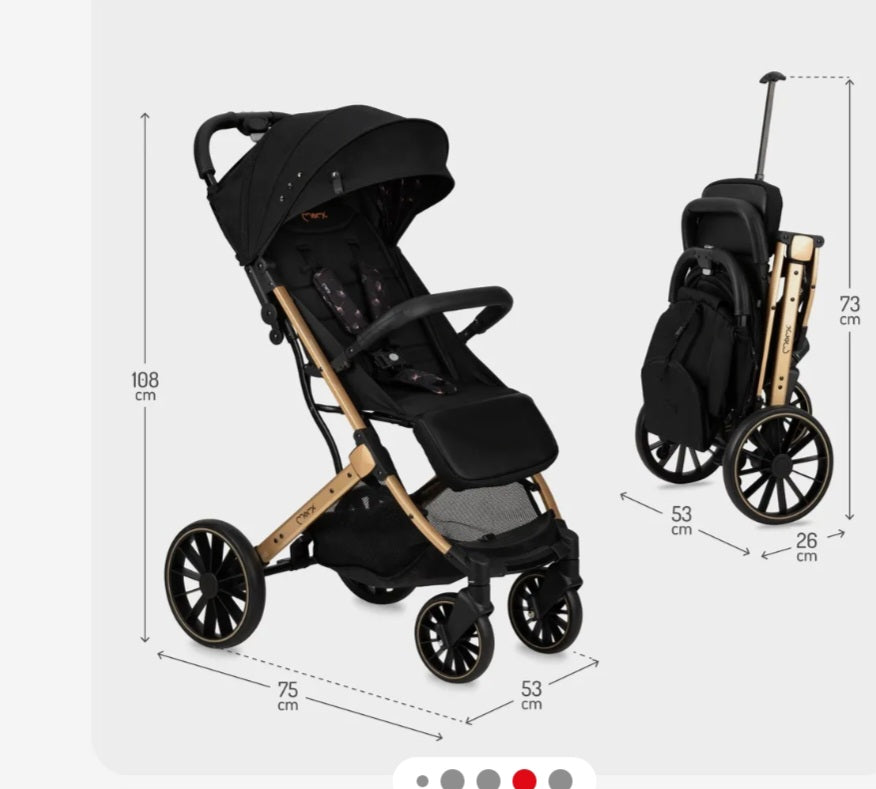 Passeggino moni plus off road full optional con coprigambe zanzariera parapioggia chiusura compattaa trolley