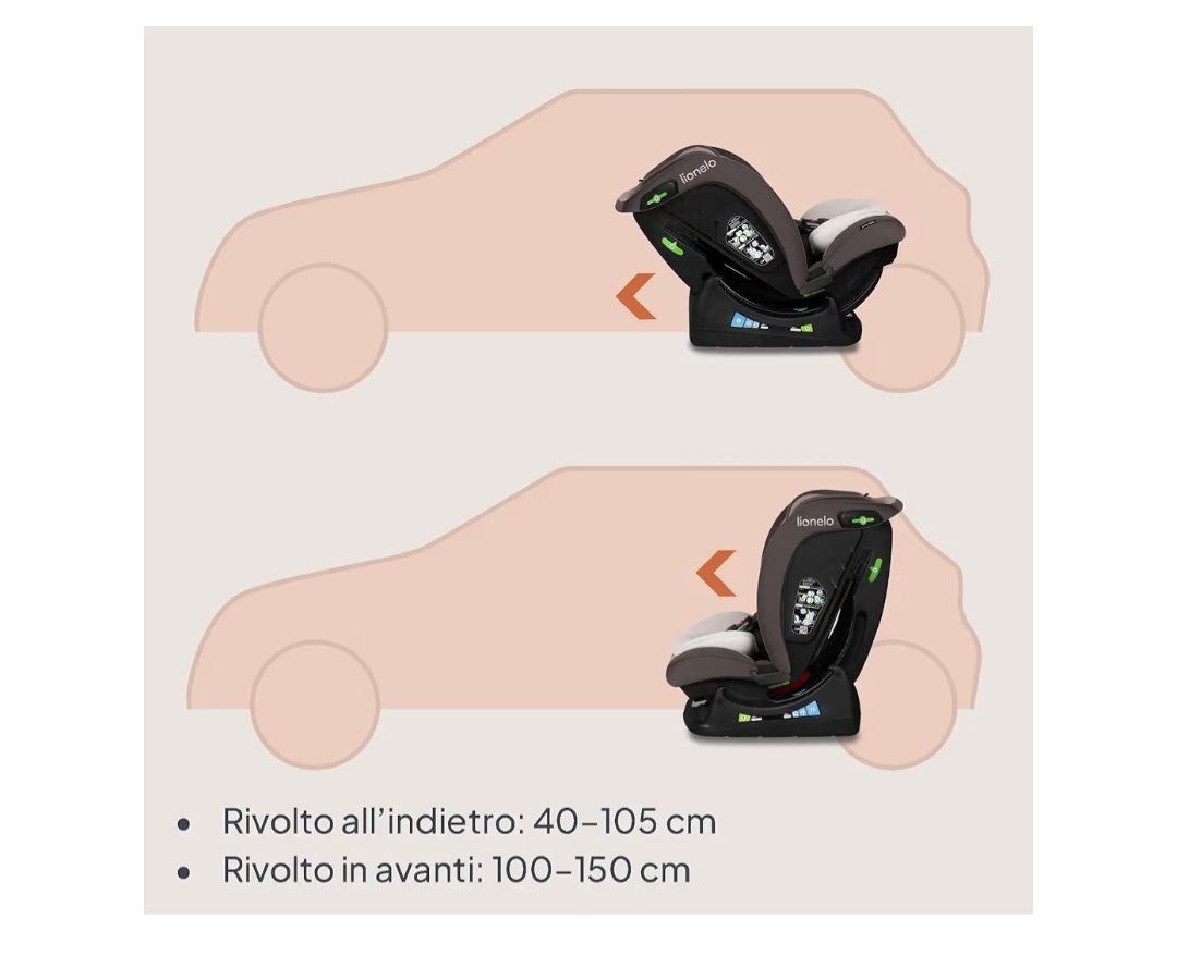 Lionelo art sediolone auto 0 12 reclinabile