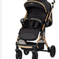 Passeggino xxL omnia  reversibile con maniglione  chiusura compatta completo di coprigambe  4 ammortizzatori leva abbassa alza schienale anti scivolo impermeabile