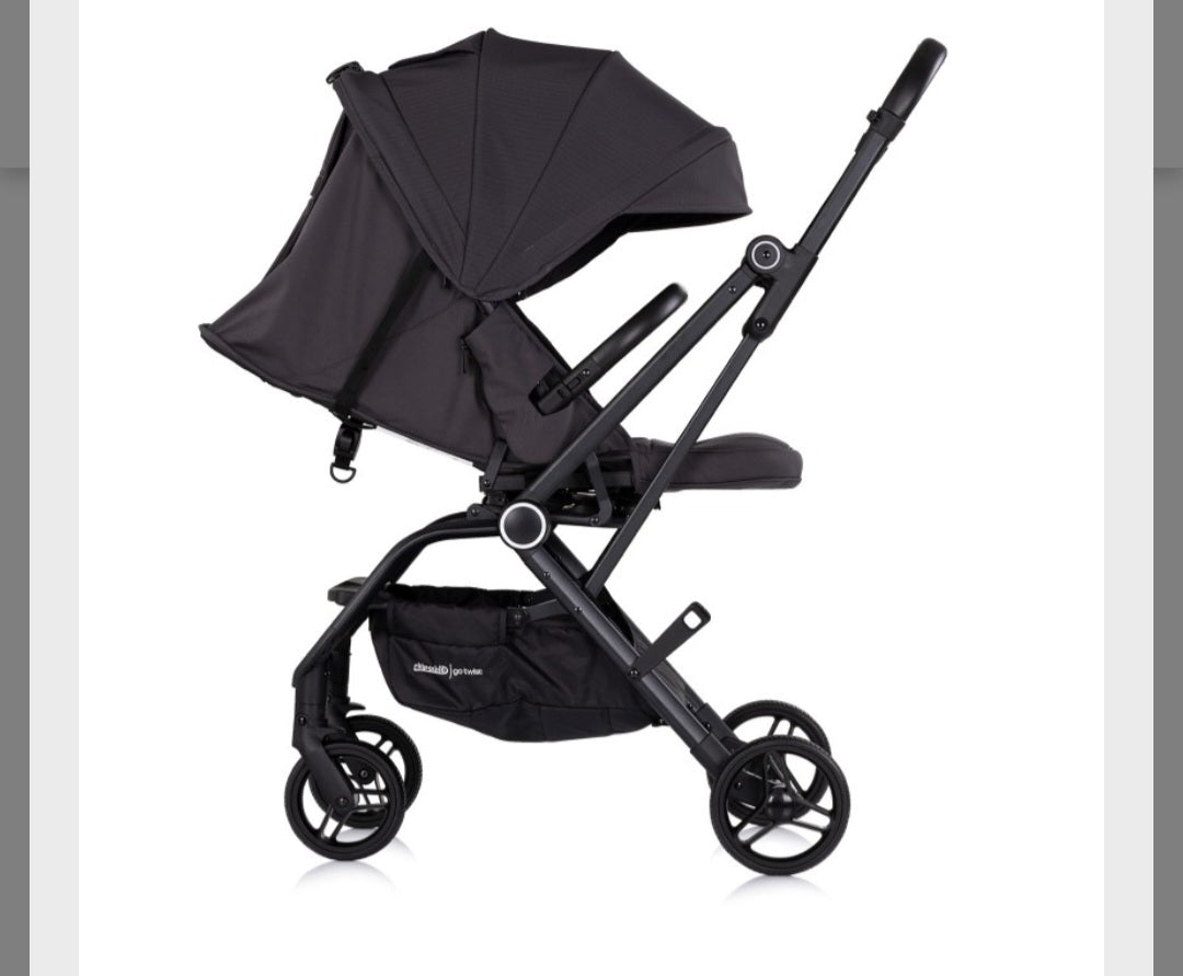 Passeggino twister reversibile colore nero port.22kg