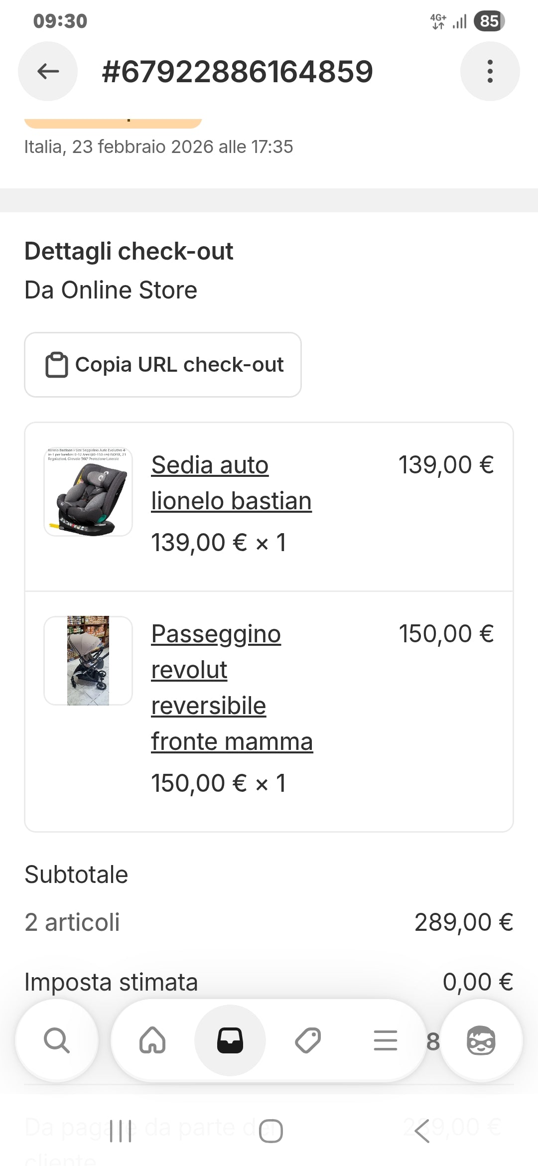 Box sedia più passeggino