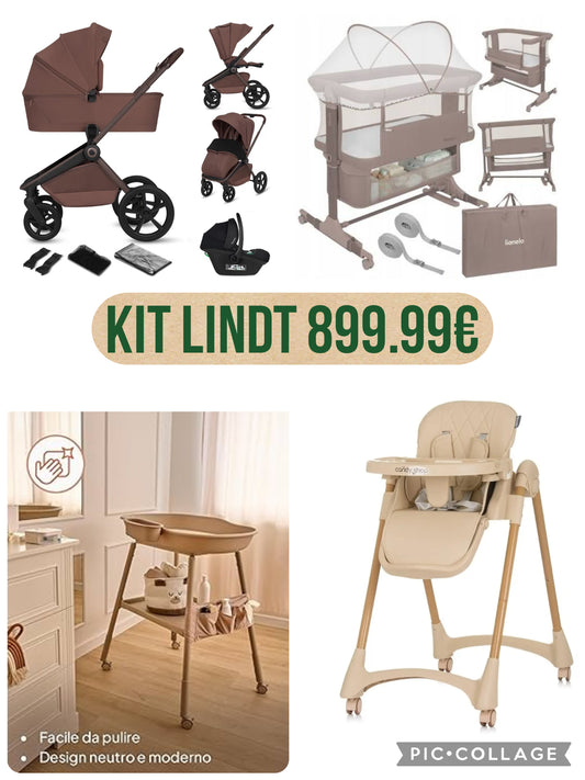 Kit lindt con trio lionelo richiudibile piu fasciatoio evolutivo lionelo piu next to me completa lionelo sediolone pappananna 899.99€ spedizione in tutta Italia 930,00€