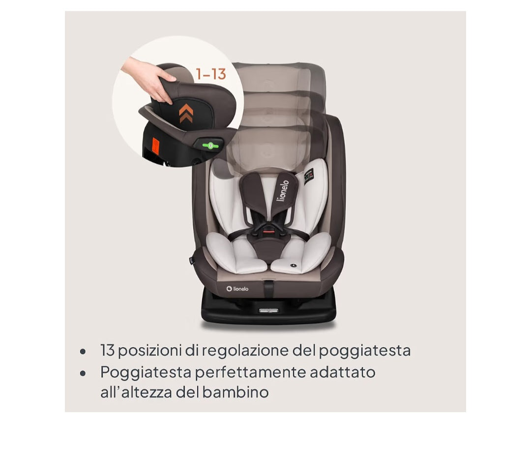 Lionelo art sediolone auto 0 12 reclinabile
