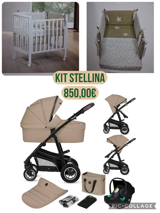 Kit stellina 849.99€ con trio 4 pezzi piu culla completa evolutiva  piu piumone paracolpi federe cuscino materasso 910,00 completo di spedizione in tutta Italia
