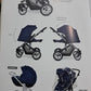 Duo plebani carrozxina piu passeggino piu borsa piu coprigambe piu parapioggia