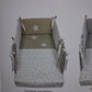 Kit evolutivo  con trio completo 4 pezzi piu culla evolutiva completa di 2 materassi cuscino piumone paracolpi federe 1099