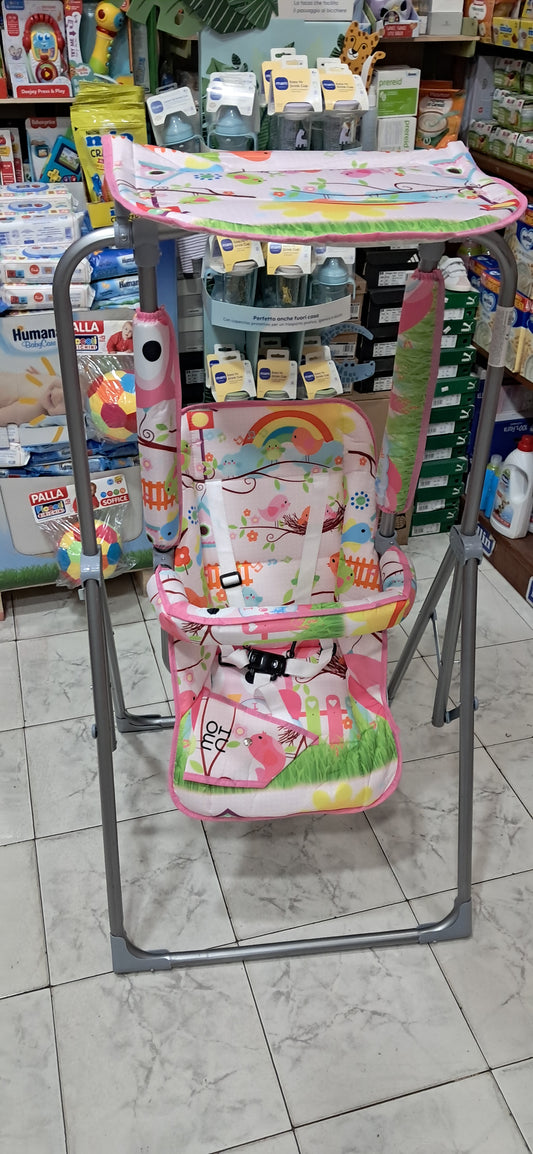 Altalena pieghevole. Disponibile azzurro o rosa