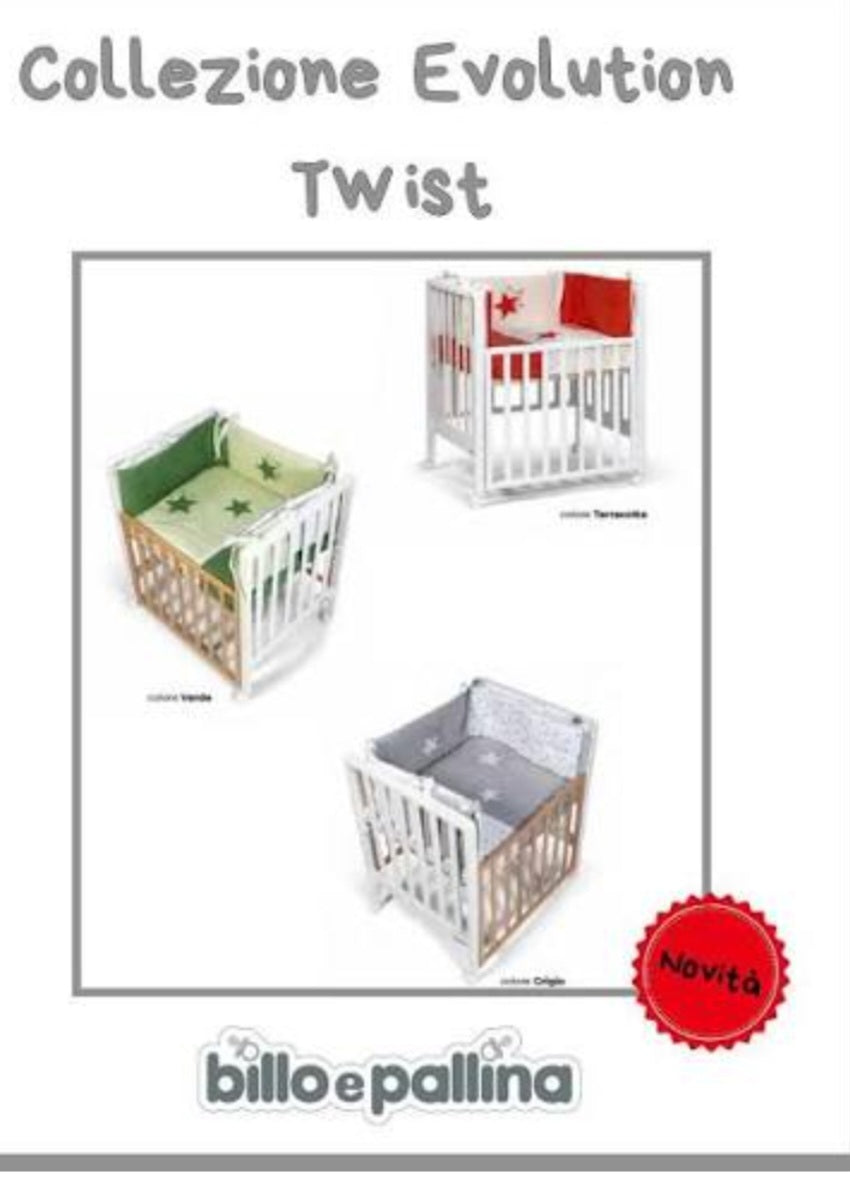 Culla evolutiva beige completa di tessile