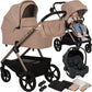 Trio carmine lionelo beige completo di ovetto e passeggino fronte retro completo di materasso con rete anti rigurgito.