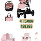 Kit barby con trio 4 pezxi completo di ovetto borsa passeggino con coprigambe più culla co sleep dondolo piu sediolone pappananna 499.99€ compreso di spedizione 539.99€ in tutta italia