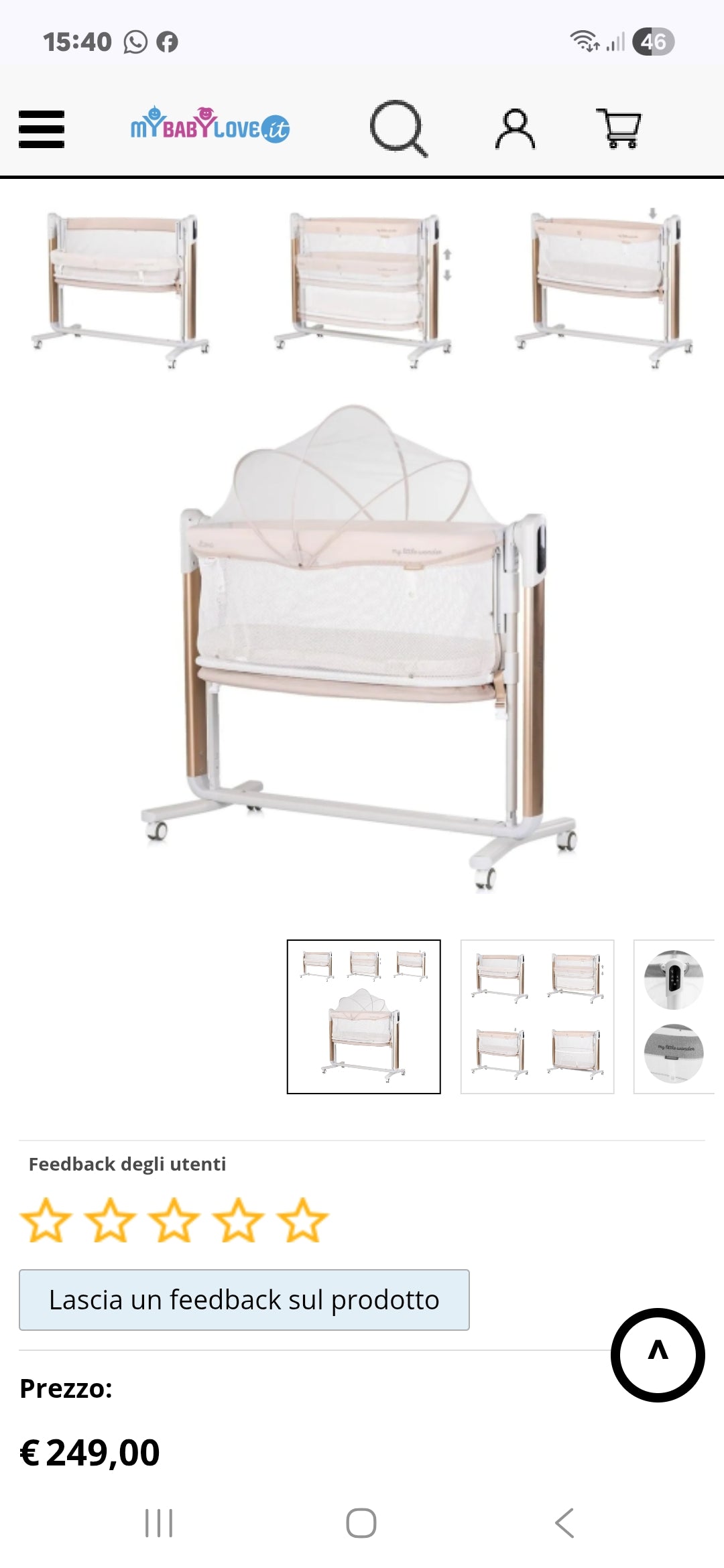 Trio  lionelo piu next to me automatica 499.99€ piu spedizione 520 in tutta italia