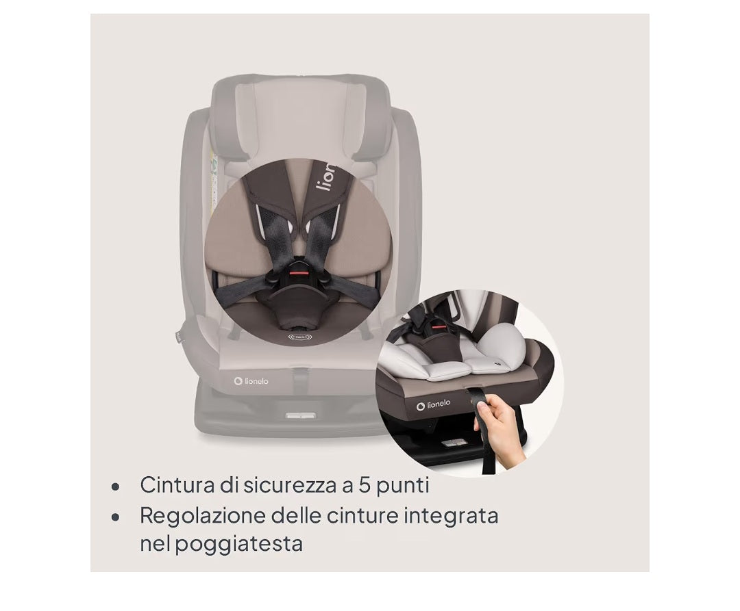 Lionelo art sediolone auto 0 12 reclinabile