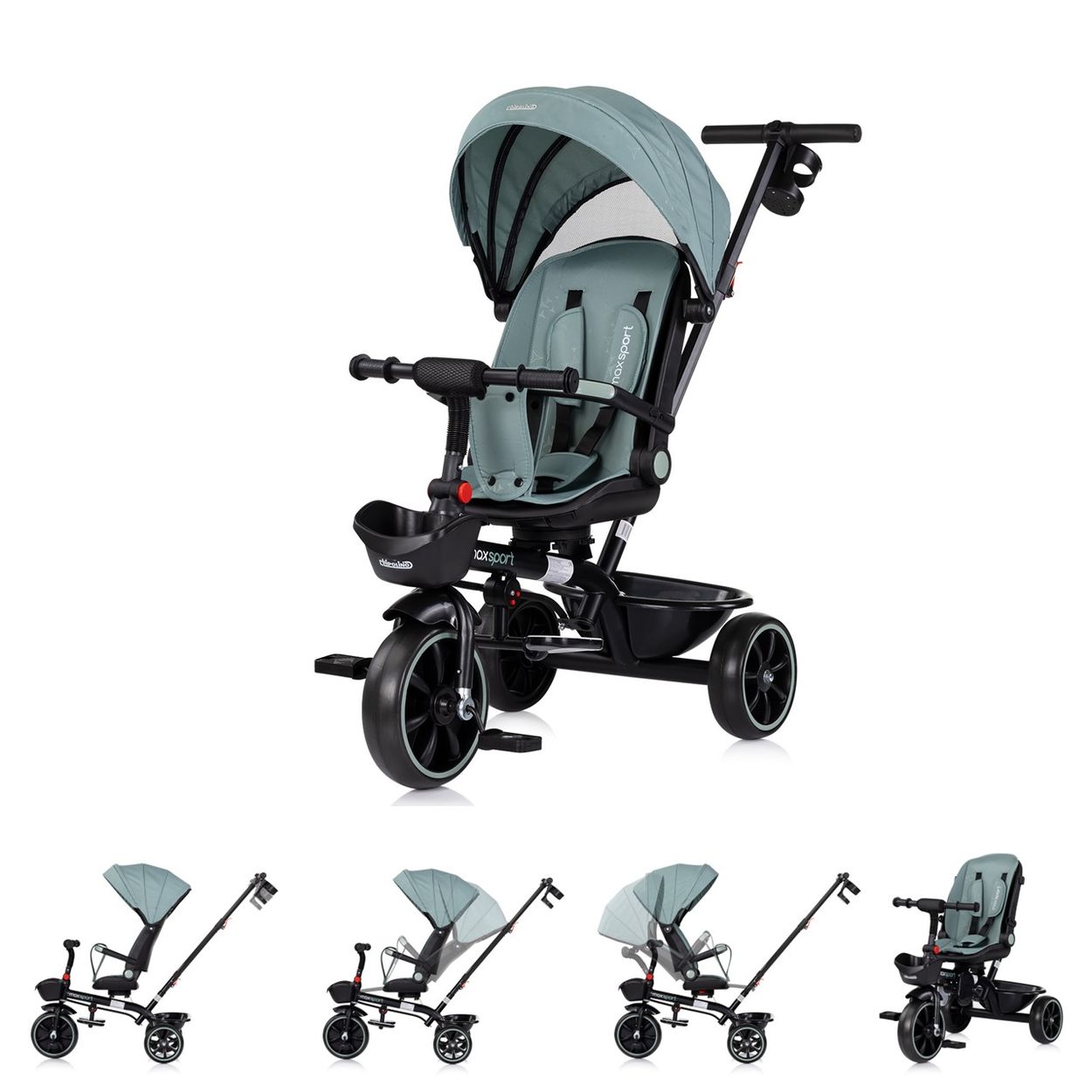 Triciclo max chipolino fronte mamma fronte strada