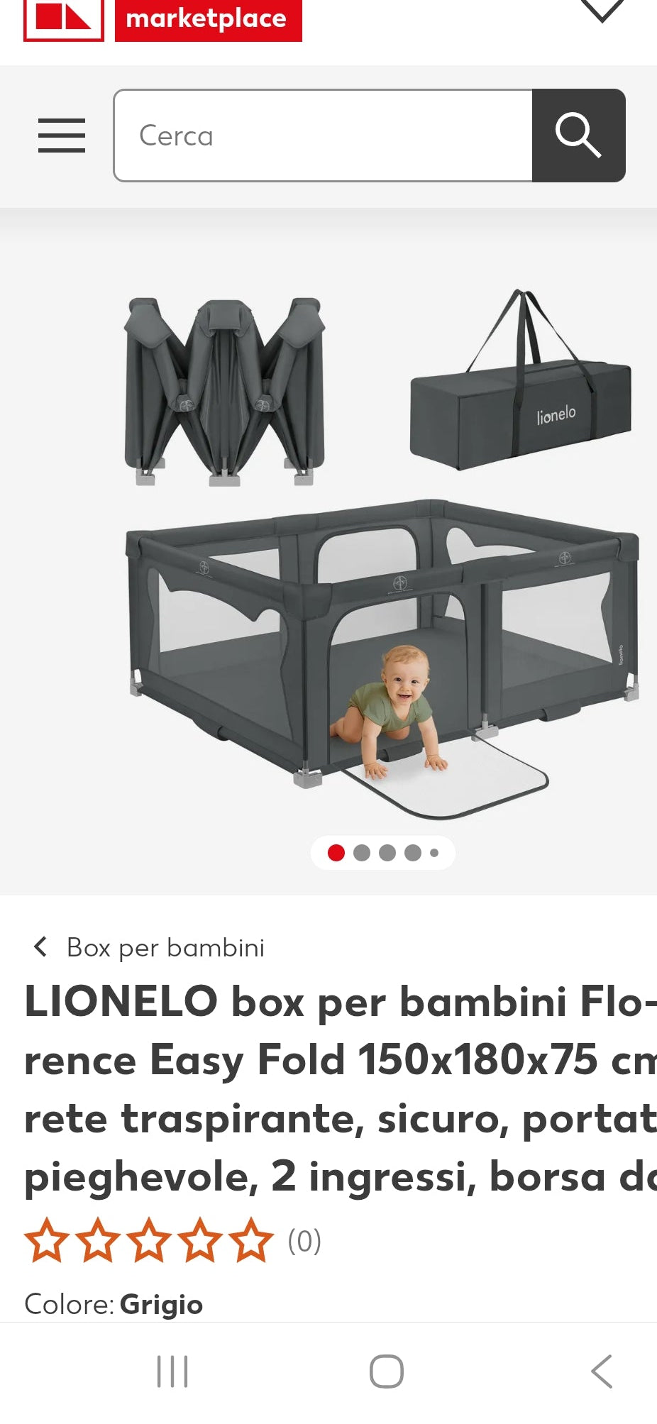 Play center richiudibile lionelo