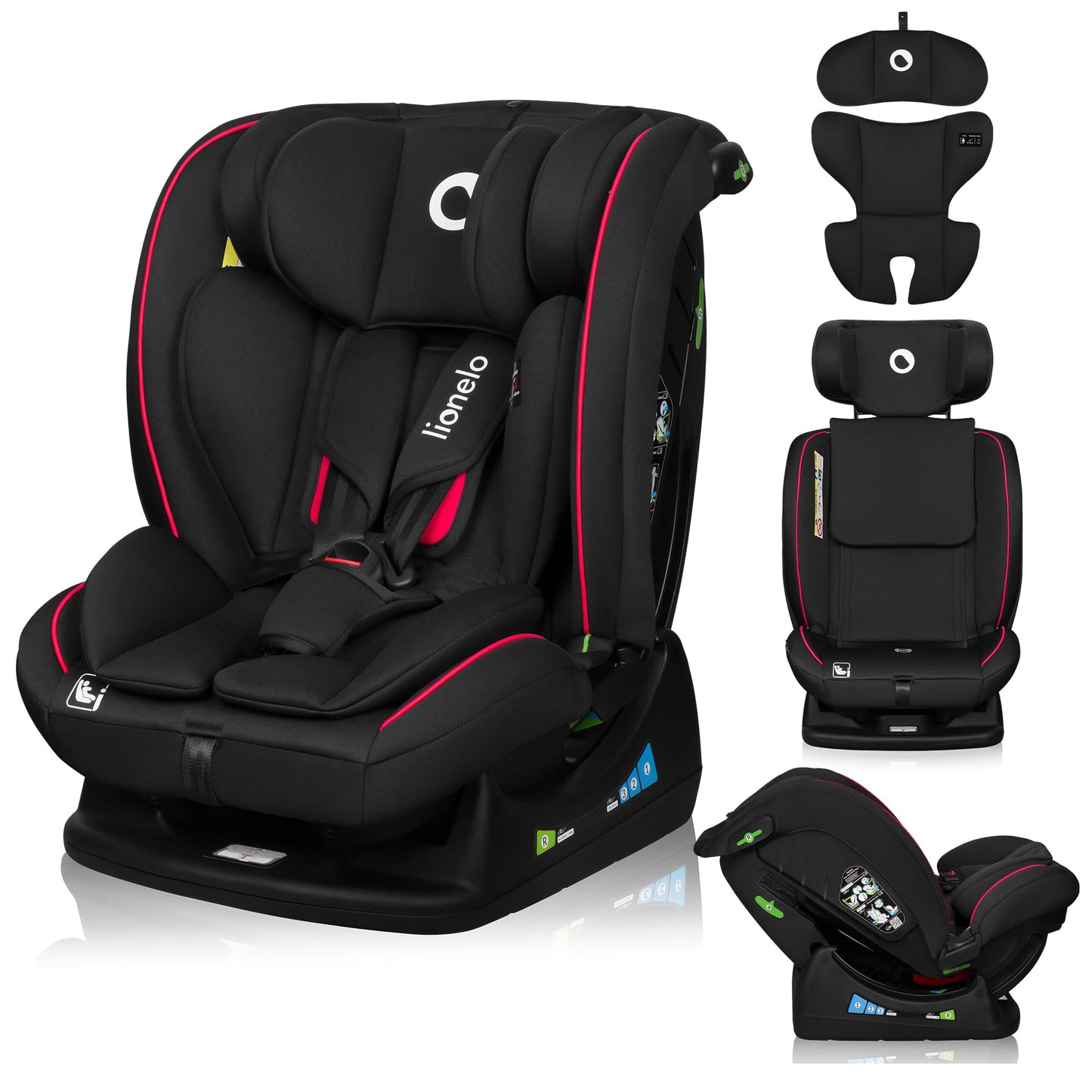 Lionelo art Black sedia 0 12 anni reclinabile