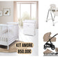 Kit amore con trio 4 pezzi lionelo piu culla,bagnetto fasciatoio 3 casetti piu sediolone pappananna 850.00€.completo di spedizione 920 .verrà spedito pedana epal tutto sigillato